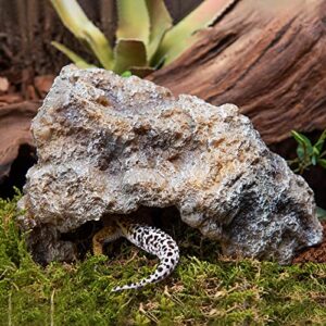 Reptile Hide Rock, Terrarium Decor Hideout Cave for Bearded Dragon, Turtle, Gecko, Lizard, Tortoise Habitat Accessories