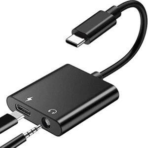usb type c to 3.5mm headphone and charger adapter, 2-in-1 usb c to aux mic jack with pd 30w fast charging for stereo,compatible with huawei p30 20 pro/mate 20 pro/google pixel/samsung/oneplus/more usb