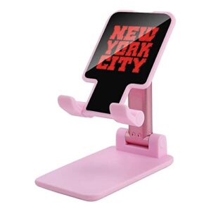 new york city cell phone stand foldable adjustable cellphone holder desktop dock compatible with iphone switch tablets (4-13")