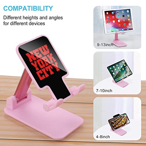 New York City Cell Phone Stand Foldable Adjustable Cellphone Holder Desktop Dock Compatible with iPhone Switch Tablets (4-13")