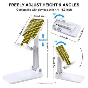 Tribal Kanaka Maoli Flag Cell Phone Stand Foldable Adjustable Cellphone Holder Desktop Dock Compatible with iPhone Switch Tablets (4-13")