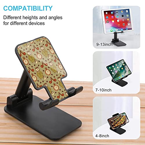 Cat in Suit Pipe Cell Phone Stand Foldable Adjustable Cellphone Holder Desktop Dock Compatible with iPhone Switch Tablets (4-13")