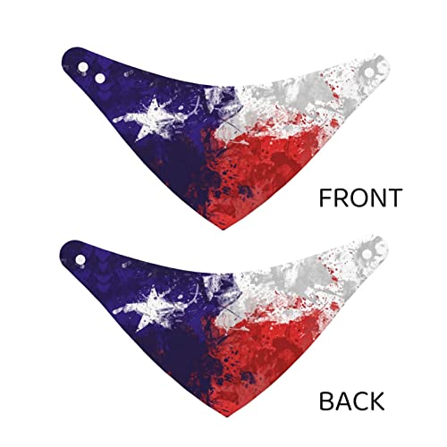 Texas Flag Artwork Reversible Triangle Dog Bandanas, Bibs Scarf Accessories for Pets Dogs Cats Holiday Decor