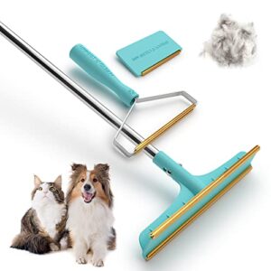 uproot clean pro pet hair remover bundled with mini pet hair remover for couch & xtra carpet rake for pet hair removal - dog hair remover for car - a true fur-riccane survival kit!