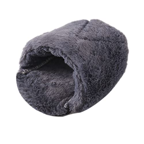 Soft Guinea Pig Nests, Cute Hamster Houses Warm Squirrel Sleeping Beds Small Animal Cotton Mats, Mini Pet Cages Winter Pet Accessories(S,Grey)