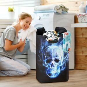 Sletend Skull Large Laundry Basket with Handle Foldable Durable Clothes Hamper Laundry Bag Toy Bin