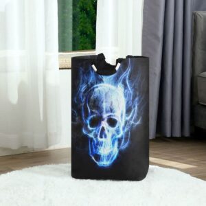 Sletend Skull Large Laundry Basket with Handle Foldable Durable Clothes Hamper Laundry Bag Toy Bin