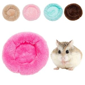 Small Pet Sleeping Bed Pad, Hamster House, Mini Cage Hamster Rat Mat, Squirrel Warm Mat, Animal Sleeping Bed Guinea Pig Nest(L,Pink)