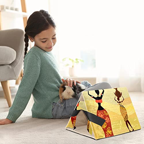 RATGDN Small Pet Hideout Decorative African Hamster House Guinea Pig Playhouse for Dwarf Rabbits Hedgehogs Chinchillas