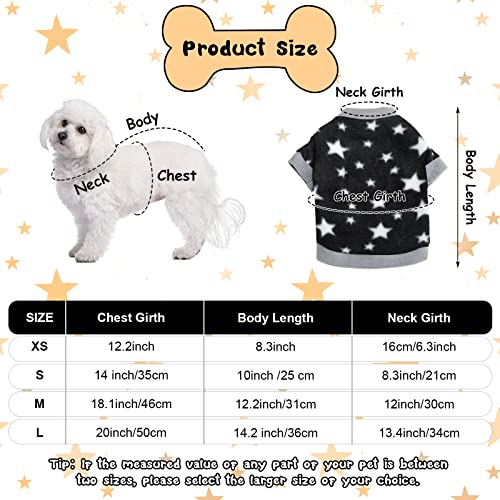 6 Pieces Dog Sweaters Winter Chihuahua Clothes Outfits Star Printed Dog Warm Shirt Winter Puppy Clothes for Winter Colorful Thickening Dog Pajamas for Pets Pup Dog Cat (X-Small)