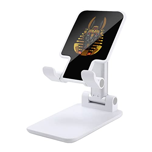 Gold Anubis Head Cell Phone Stand Foldable Phone Holder Portable Smartphone Stand Phone Accessories One Size