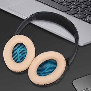 Gvoears Replacement Ear Pads for Bose QuietComfort 25 QC35 Headphones Cushions, Earpads for QC2/QC15/QC35II/Ae2/Ae2i/Ae2w/SoundLink1&2/SoundTrue1&2 Around-Ear Ear Cushions, Soft Protein Leather(Khaki)