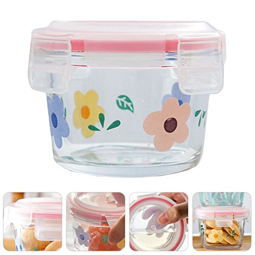 UPKOCH Microwave Containers Airtight Lid Dips Lunch Storage Practical Ml Jam A Prep Jars Round Container On- for Style Food Sealed Case Lids Safe Meal Great Locking Snacks Freezer