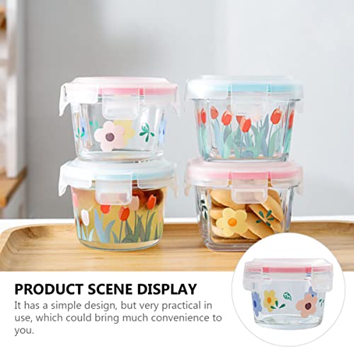 UPKOCH Microwave Containers Airtight Lid Dips Lunch Storage Practical Ml Jam A Prep Jars Round Container On- for Style Food Sealed Case Lids Safe Meal Great Locking Snacks Freezer