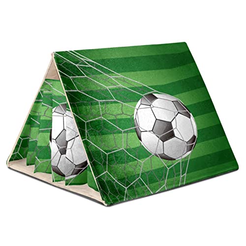 RATGDN Small Pet Hideout Soccer Ball in Goal with Grass Field Hamster House Guinea Pig Playhouse for Dwarf Rabbits Hedgehogs Chinchillas