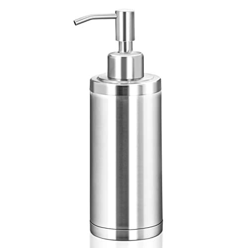 Tiilan Countertop Soap Dispensers for Bathroom, Stainless Steel, 300ml