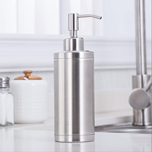 Tiilan Countertop Soap Dispensers for Bathroom, Stainless Steel, 300ml