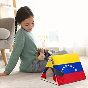 RATGDN Small Pet Hideout Flag of Venezuela Hamster House Guinea Pig Playhouse for Dwarf Rabbits Hedgehogs Chinchillas