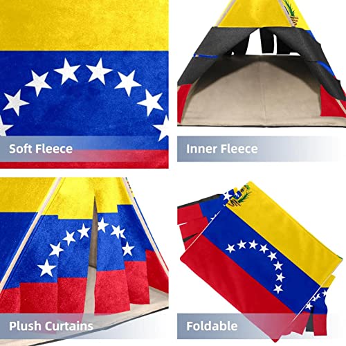 RATGDN Small Pet Hideout Flag of Venezuela Hamster House Guinea Pig Playhouse for Dwarf Rabbits Hedgehogs Chinchillas