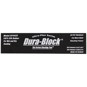 Dura-Block Sanding Block Holder Pad - 11in Ultra-Flex Scruff Pad Fit Wet Dry Sandpaper and Scuff Pads for Auto and Wood