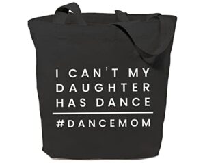 gxvuis dance mom canvas tote bag for women minimalism letters graphic reusable grocery shoulder shopping bags funny gifts black
