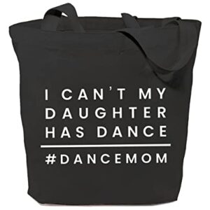 GXVUIS Dance Mom Canvas Tote Bag for Women Minimalism Letters Graphic Reusable Grocery Shoulder Shopping Bags Funny Gifts Black