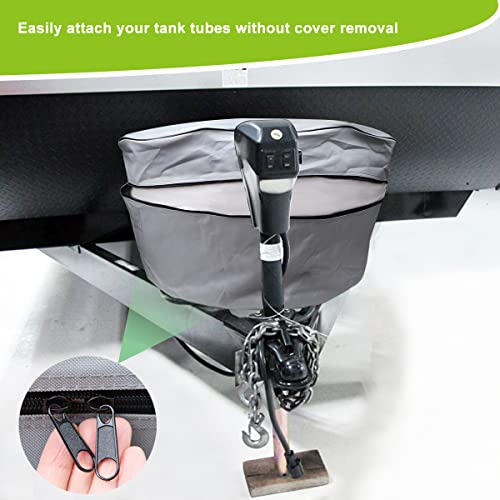 Camper Propane Tank Cover, RV Propane Tank Cover for Travel Trailer,Double 20lb (Grey)