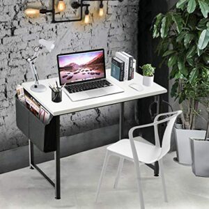 Lufeiya 31 31 inch Small Computer Desk White Black and Full White Set