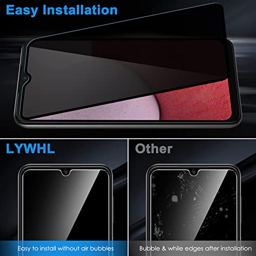 LYWHL [2 Pack for Samsung Galaxy A14 5G Privacy Screen Protector, Anti Spy Tempered Glass 9H Hardness Protective Film for Galaxy A14 6.6”, Anti Scratch Case Friendly Bubble Free Easy Install - Black