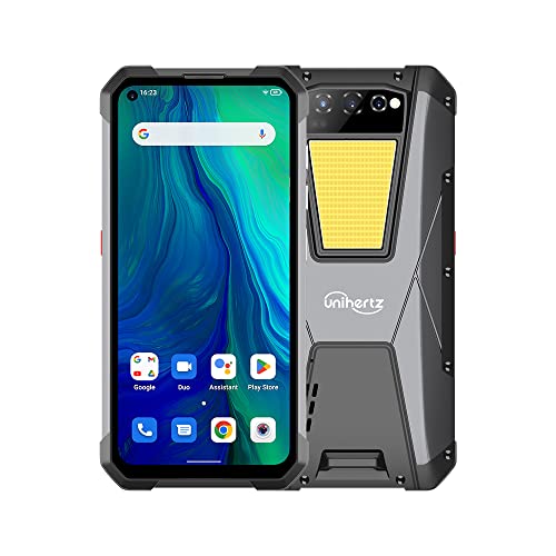 Unihertz Tank, Largest Battery 4G Rugged Smartphone 108MP Camera Fingerprint 66W Fast Charging 2380 Hours Standby 150 Hours Calling Time (Support T-Mobile & Verizon only), Black
