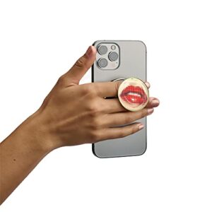 HANDL New York: Pixeled Lips - Handl Benjamin Collection - Phone Grip and Stand for Smartphone