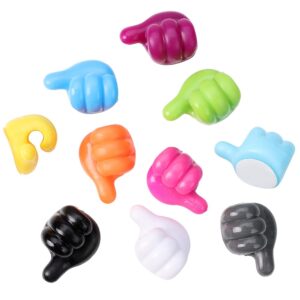 18pcs thumb wall hooks for hanging,thumbs up wall hook,silicone thumb wall,hook thumb hooks silicone,multifunctional self adhesive clip key hook wall hanger for storage cable/headphone/mask(9color)