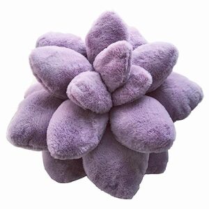 succulent pillow 17.7inch super soft imitation rabbit fur succulent plush pillows creative plant pillow flower shaped decor throw pillow for couch sofa bed car chair cushion