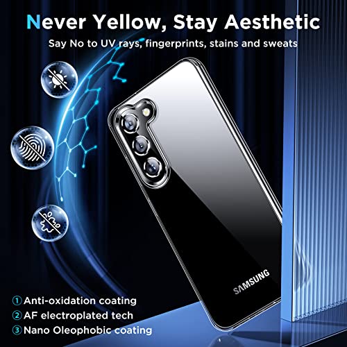 Simtect Crystal Clear for Samsung Galaxy S23 Case [Never Yellow] [10FT Military Drop Protection] Galaxy S23 Case Soft TPU Slim Fit Yet Protective Phone Case for Samsung S23 5G 6.1" Cover - Clear