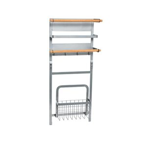 household essentials metal magnetic organizer rack, grey