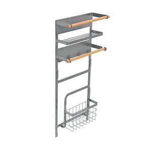 Household Essentials Metal Magnetic Organizer Rack, Grey