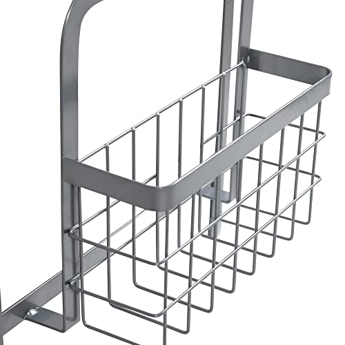 Household Essentials Metal Magnetic Organizer Rack, Grey