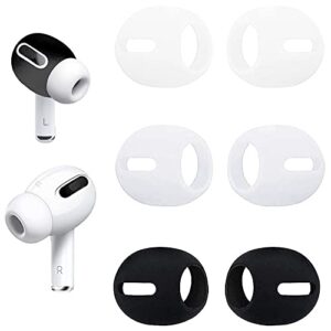 bllq airpod pro 2 ear tips ear gels anti-slip earuds cover silicone compatible with airpods pro 2 【 fit in the charging case 】 3 pairs clear/white/black pro2cbw