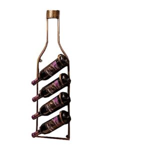 sldylq wine rack wall art vintage iron wine rack bar wall decor wall wine rack for home gathering party, living room, bar wall decor (gold, s)