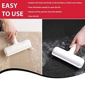 Pet Hair Remover Roller - Reusable Cat & Dog Hair Remover for Furniture, Couch, Carpet, Car Seats or Bedding - Portable, Multi-Surface Fur Roller & Animal Hair Removal Tool with Comfy Non-Slip Handle