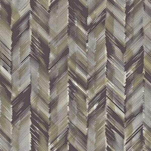 Texco Inc Geometic Pattern Printed Abstract Design on DTY Brushed Fabric/4 Way Stretch, Brown Olive 2 Yards