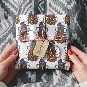 Funny Quirky Mama Chicken Gift Wrap Country X-mas Thick Christmas Wrapping Paper (6 foot x 30 inch roll)