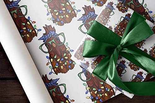 Funny Quirky Mama Chicken Gift Wrap Country X-mas Thick Christmas Wrapping Paper (6 foot x 30 inch roll)