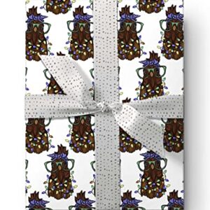 Funny Quirky Mama Chicken Gift Wrap Country X-mas Thick Christmas Wrapping Paper (6 foot x 30 inch roll)