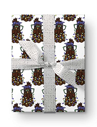 Funny Quirky Mama Chicken Gift Wrap Country X-mas Thick Christmas Wrapping Paper (6 foot x 30 inch roll)