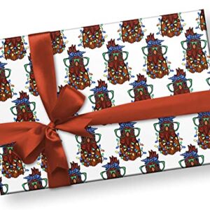 Funny Quirky Mama Chicken Gift Wrap Country X-mas Thick Christmas Wrapping Paper (6 foot x 30 inch roll)