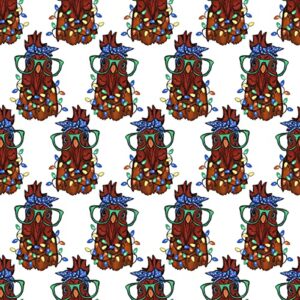 Funny Quirky Mama Chicken Gift Wrap Country X-mas Thick Christmas Wrapping Paper (6 foot x 30 inch roll)