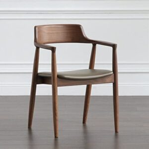 EYHLKM Scandinavian Minimalist President Chair Dining Room Negotiation Book Chair Art Solid Wood Dining Chair Backrest Home