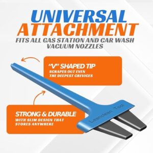 Leanclean Universal Auto Crevice Lightweight Tool Attachment - DIY Cleaning Accessory for Deep-Cleaning Any Vehicle Interior - Compatible with Car Wash Vacuum and Gas Station Vacuums