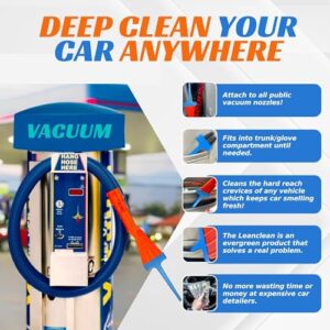 Leanclean Universal Auto Crevice Lightweight Tool Attachment - DIY Cleaning Accessory for Deep-Cleaning Any Vehicle Interior - Compatible with Car Wash Vacuum and Gas Station Vacuums